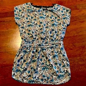 Black cat print mini dress